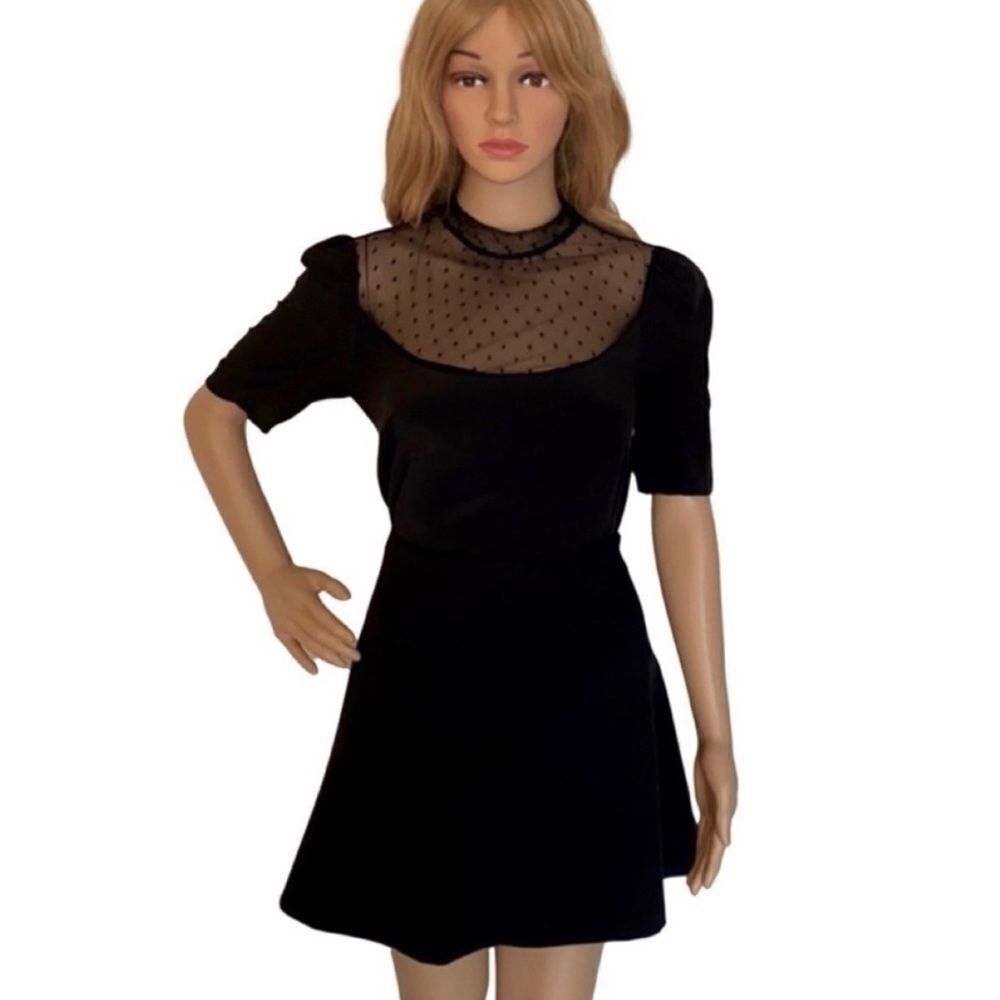 RED VALENTINO Flared A-Line Skirt. Black. Size 40 or US 4
